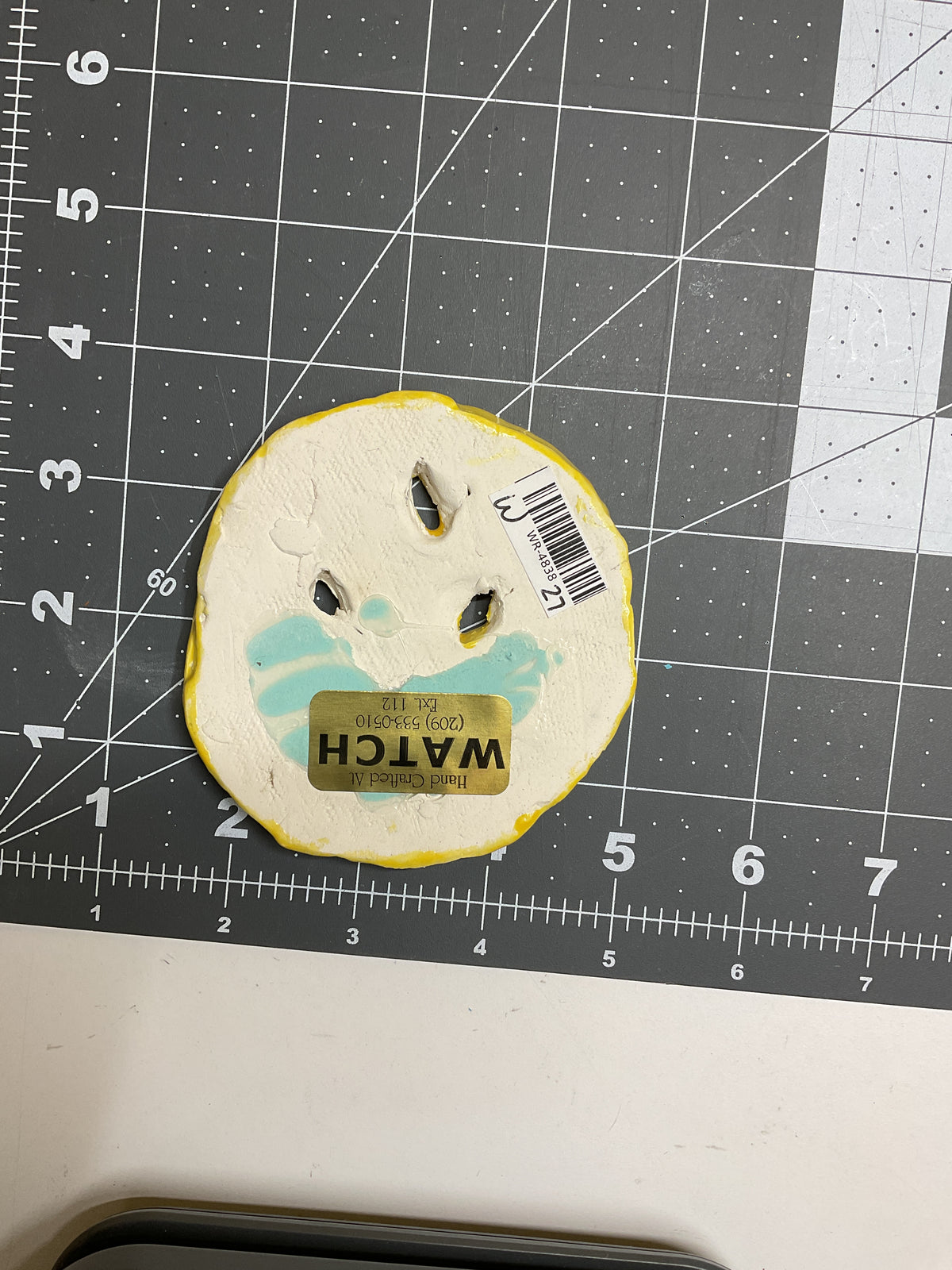 Ceramic Arts Handmade Clay Crafts Glazed Sand Dollar 3.5-inch by 3.5-inch made by WATCH 4838