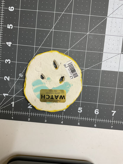 Ceramic Arts Handmade Clay Crafts Glazed Sand Dollar 3.5-inch by 3.5-inch made by WATCH 4838