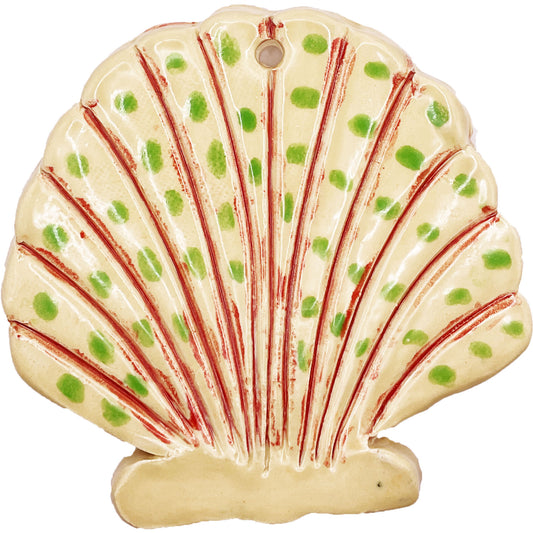 WATCH Resources Art Guild - Ceramic Arts Handmade Clay Crafts Glazed Shell 5-inch by 5-inch made by Lisa Uptain and Loreen Bartschi 4643