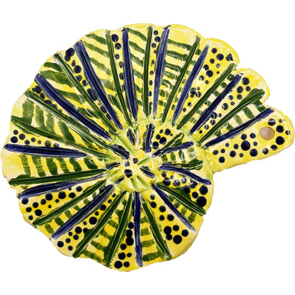 Ceramic Arts Handmade Clay Crafts Glazed Shell 5.5-inch by 5-inch made by Lisa Uptain and Anonymous 4695