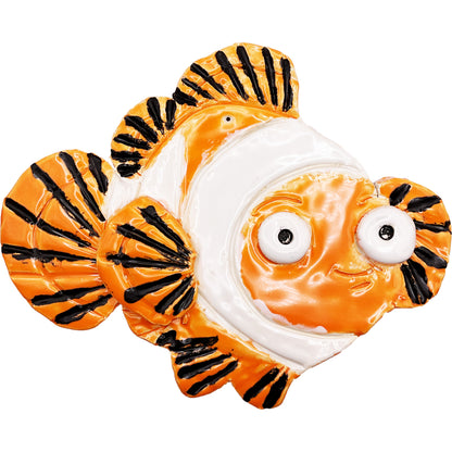 Ceramic Arts Handmade Clay Crafts Glazed Fish 8.5-inch by 7-inch made by Lisa Uptain and Breanne Wright 4795