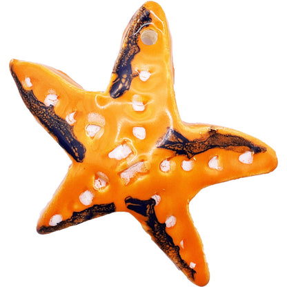 Ceramic Arts Handmade Clay Crafts Glazed Starfish 4-inch by 4-inch made by Lisa Uptain and Breanne Wright 4739