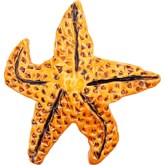 WATCH Resources Art Guild - Ceramic Arts Handmade Clay Crafts Glazed Starfish 5-inch by 5-inch made by Lisa Uptain and Loreen Bartschi 4727