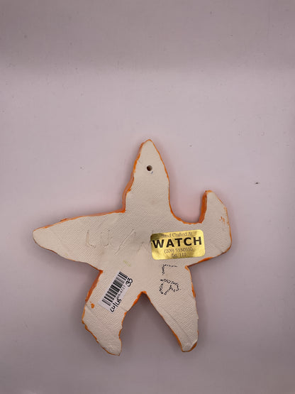 Ceramic Arts Handmade Clay Crafts Glazed Starfish 5-inch by 5-inch made by Lisa Uptain and Loreen Bartschi 4727