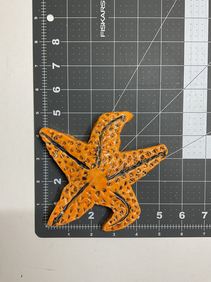 Ceramic Arts Handmade Clay Crafts Glazed Starfish 5-inch by 5-inch made by Lisa Uptain and Loreen Bartschi 4727