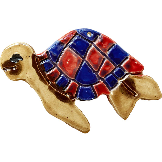 WATCH Resources Art Guild - Ceramic Arts Handmade Clay Crafts Glazed Turtle 5-inch by 4-inch made by Marshall Earls 4495