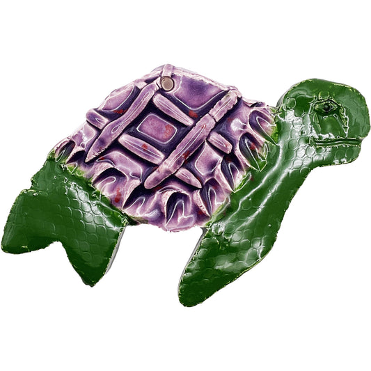 WATCH Resources Art Guild - Ceramic Arts Handmade Clay Crafts Glazed Turtle 5.5-inch by 3.5-inch made by Andy Crowe and Anonymous 4595