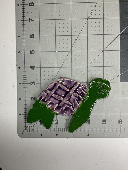 WATCH Resources Art Guild - Ceramic Arts Handmade Clay Crafts Glazed Turtle 5.5-inch by 3.5-inch made by Andy Crowe and Anonymous 4595