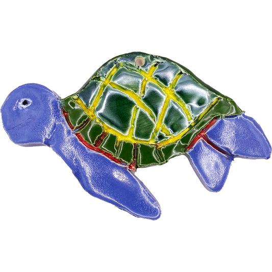 Ceramic Arts Handmade Clay Crafts Glazed Turtle 5.5-inch by 3.5-inch made by Marshall Earls 4029