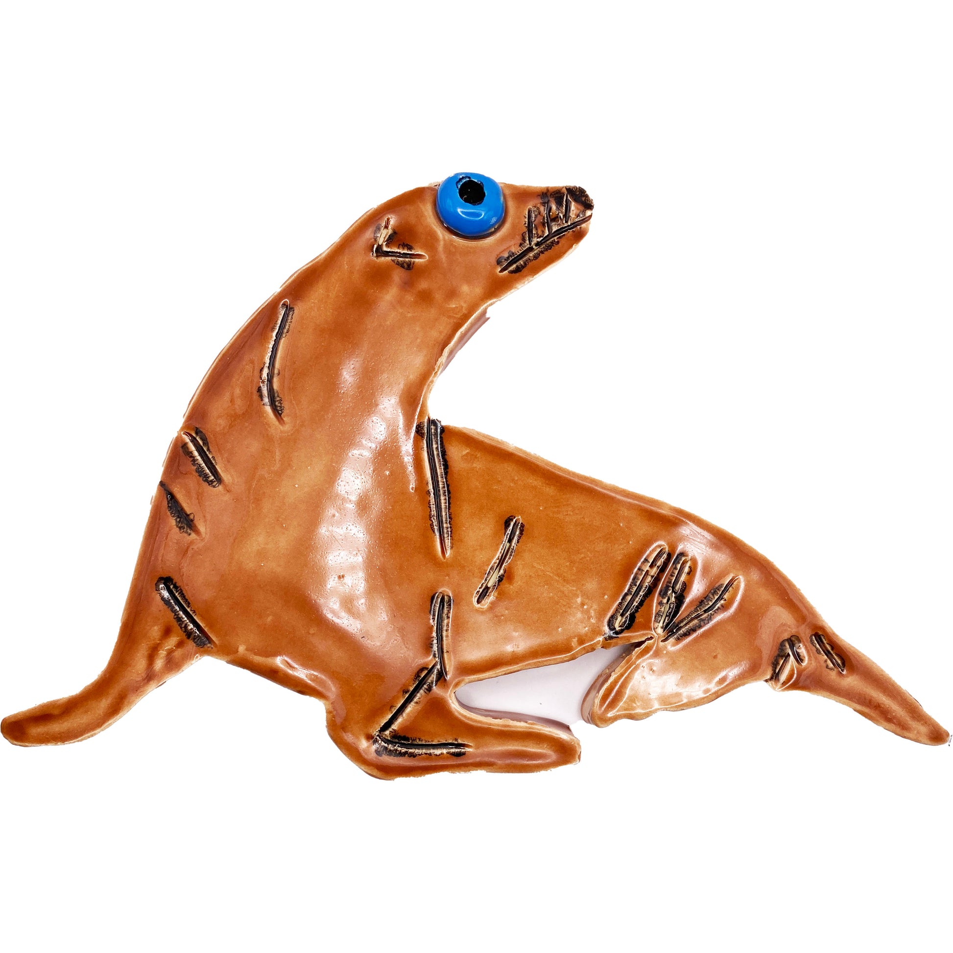 WATCH Resources Art Guild - Ceramic Arts Handmade Clay Crafts Walrus Glazed 9-inch by 6-inch made by Eric Stacy