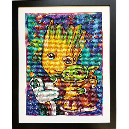 Diamond Dot Art - Framed Canvas - Handmade Crafts - 13 x 17 Character Art By Daniella Messamore 3555