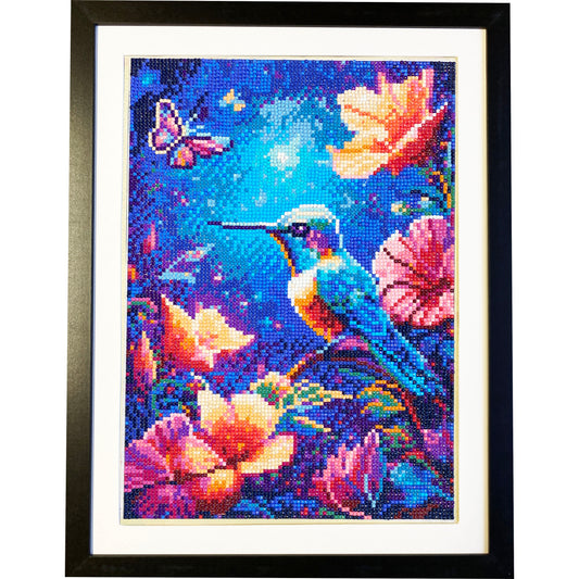 Diamond Dot Art - Framed Canvas - Handmade Crafts - 17 x 13-inch Bird by Ashley Dorsett