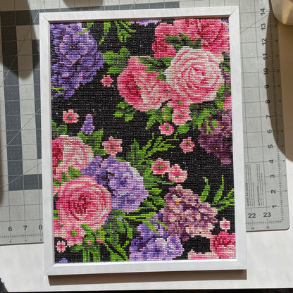 Diamond Dot Art - Framed Canvas - Handmade Crafts - 17 x 13-inch Floral by Annika Kohler-Crowe