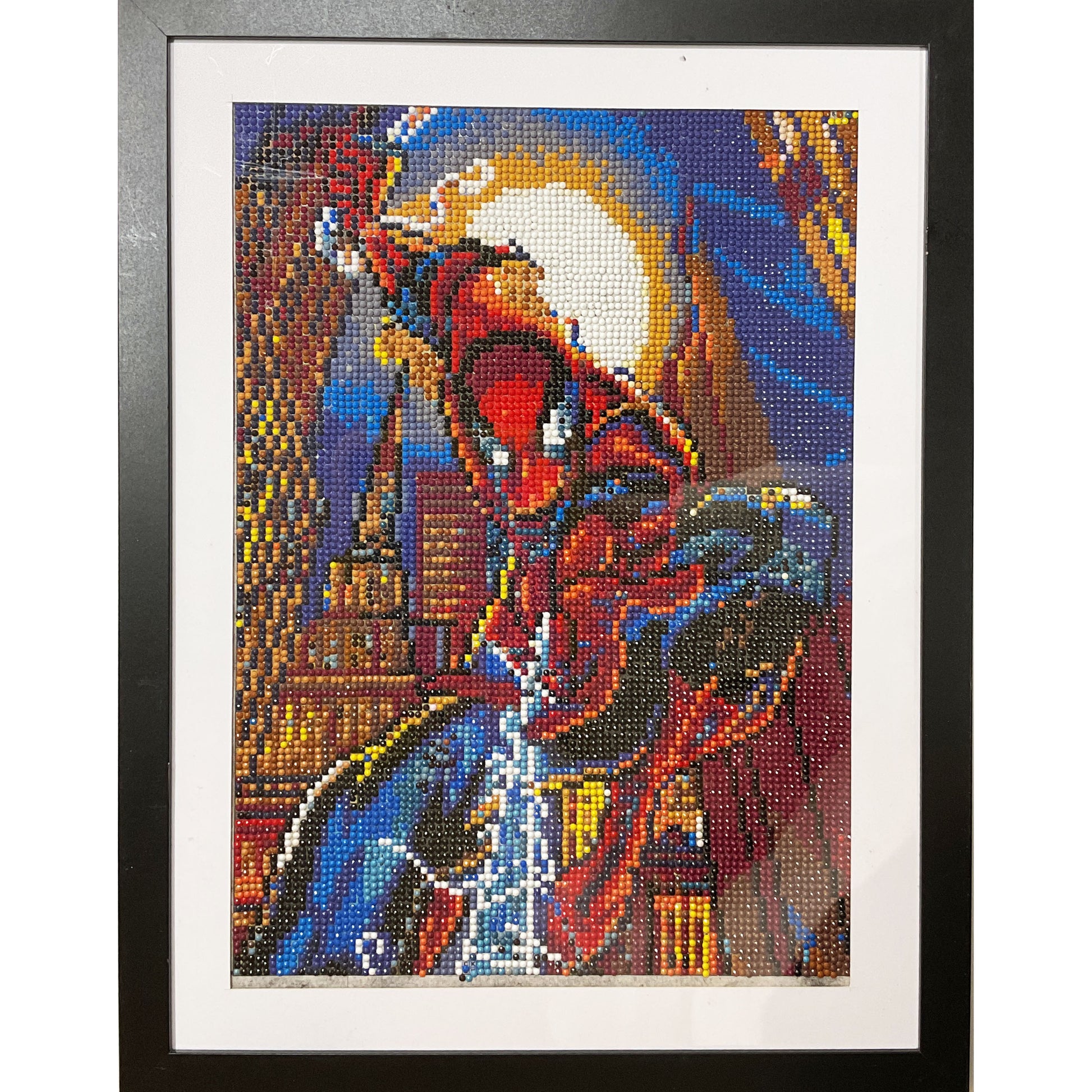 WATCH Resources Art Guild - Diamond Dot Art - Framed Canvas - Handmade Crafts - 17 x 13 Character by Monty Chu 4542