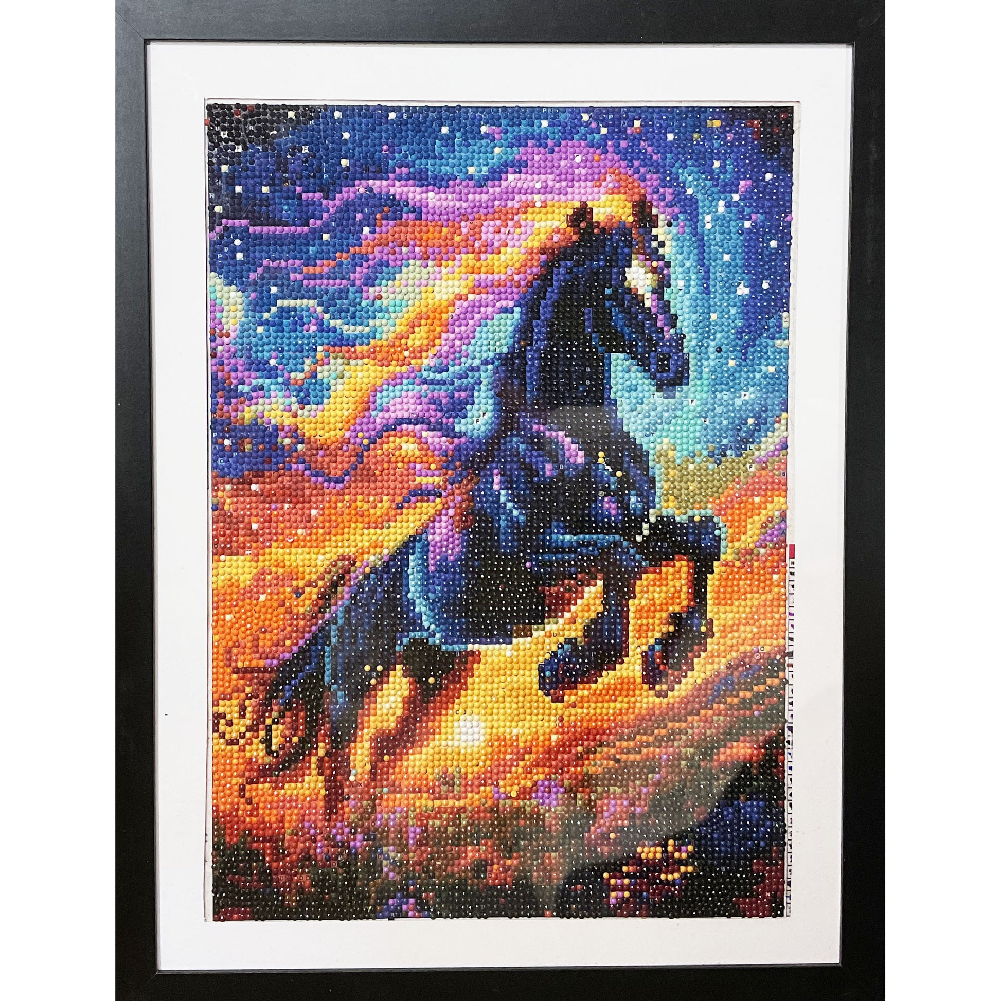 WATCH Resources Art Guild - Diamond Dot Art - Framed Canvas - Handmade Crafts - 17 x 13 Horse by Jennifer Evje 4545