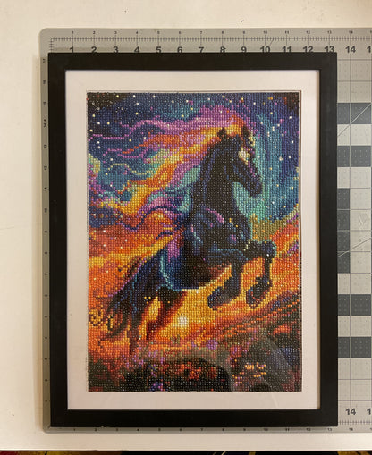 WATCH Resources Art Guild - Diamond Dot Art - Framed Canvas - Handmade Crafts - 17 x 13 Horse by Jennifer Evje 4545