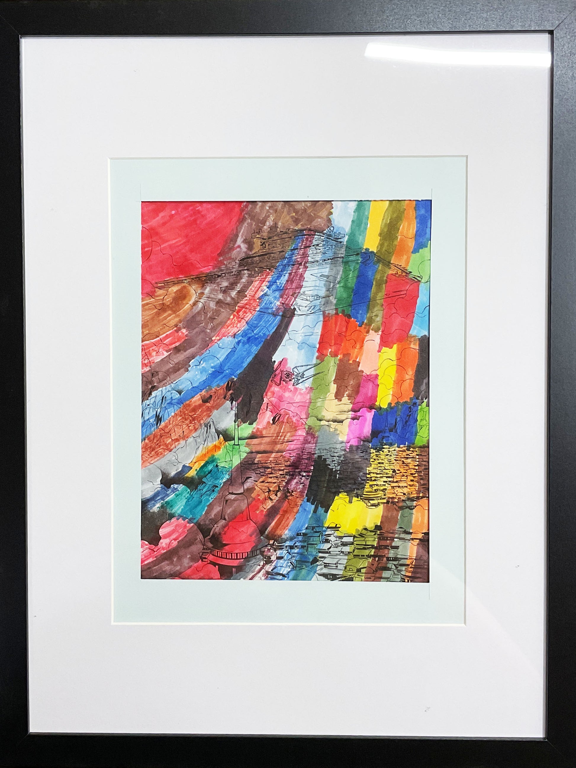 WATCH Resources Art Guild - Framed Colored Drawing, 13 x 17 Fine Art, by Kevin Bass 4651