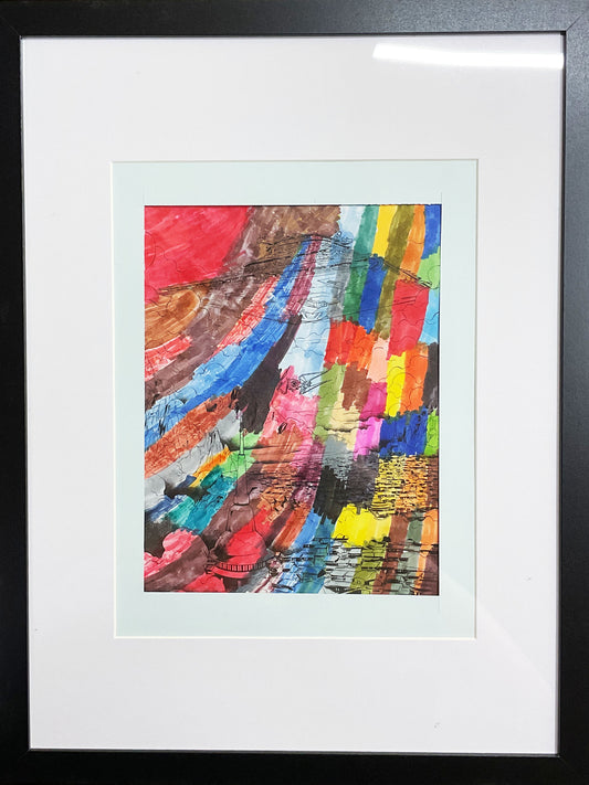 Framed Colored Drawing, 13 x 17 Fine Art, by Kevin Bass 4651