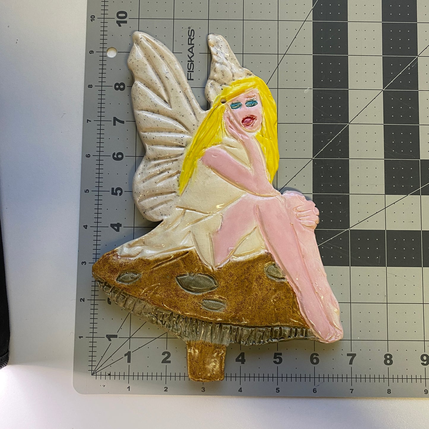 Handmade Ceramic Arts: Glazed 10-inch x 7-inch Fairy by Daniella Messamore