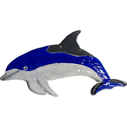 Handmade Ceramic Arts: Glazed Dolphin 10-inch x 6-inch by Lisa Uptain