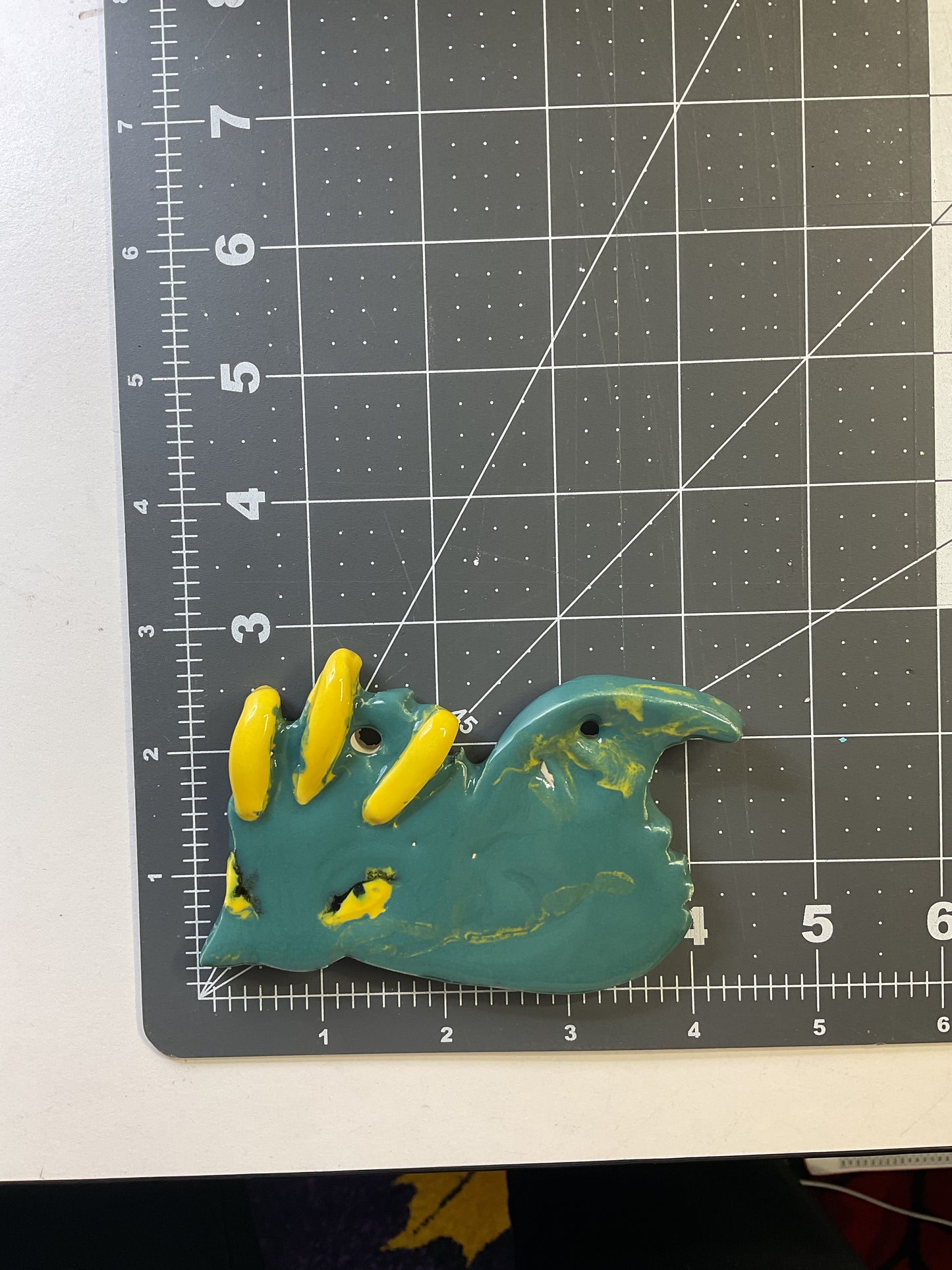 Handmade Ceramic Arts: Glazed Dragon 4.5-inch x 3-inch by Lisa Uptain 4689