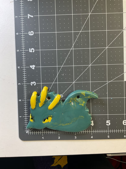 Handmade Ceramic Arts: Glazed Dragon 4.5-inch x 3-inch by Lisa Uptain 4689