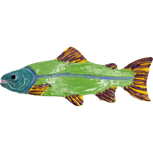 Handmade Ceramic Arts: Glazed Fish 10.5-inch x 4-inch by Lisa Uptain