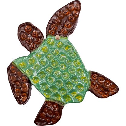 Handmade Ceramic Arts: Glazed Turtle 4.5-inch x 4.5-inch by Eric Stacy