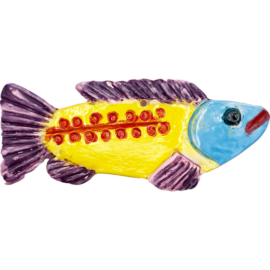 Handmade Ceramic Arts: Glazed Fish 8-inch x 3-inch by Lisa Uptain and Terri Smith