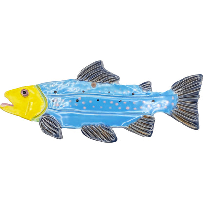 Handmade Ceramic Arts: Glazed Fish 8-inch x 3.5-inch by Lisa Uptain and Karissa Archer