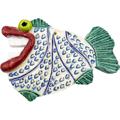 Handmade Ceramic Arts: Glazed Fish by 6-inch x 4.5-inch by Eric Stacy