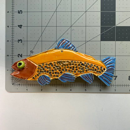 Handmade Ceramic Arts: Glazed Fish by 7-inch x 3-inch by Kourtney Alcantara