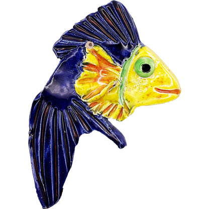 WATCH Resources Art Guild - Handmade Ceramic Arts: Glazed Fish 3.5-inch x 5.5-inch by Sandy Morris and Anonymous 4641
