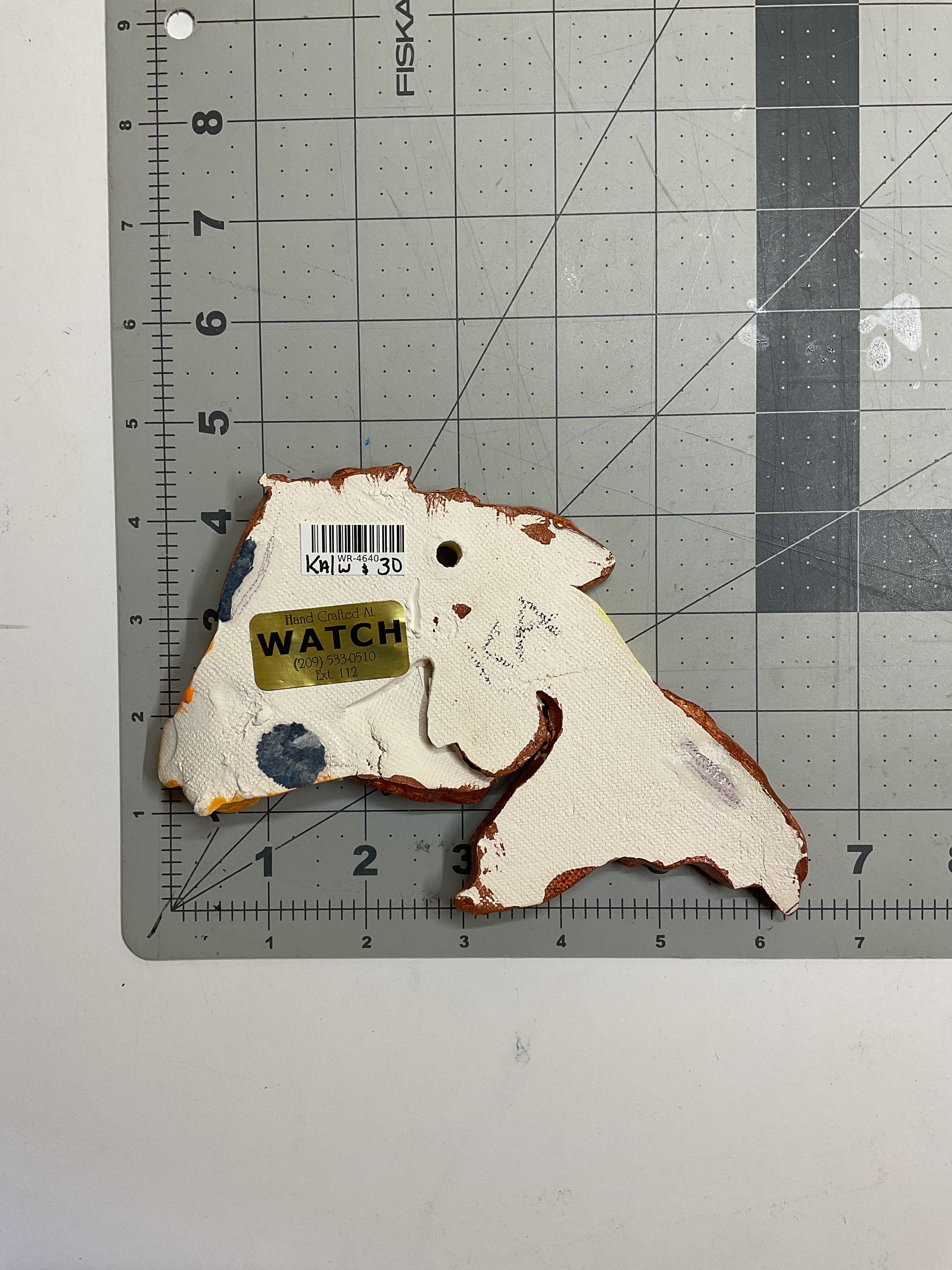 WATCH Resources Art Guild - Handmade Ceramic Arts: Glazed Fish with Lips 6.5-inch x 4.5-inch by Karissa Archer and Anonymous 4640