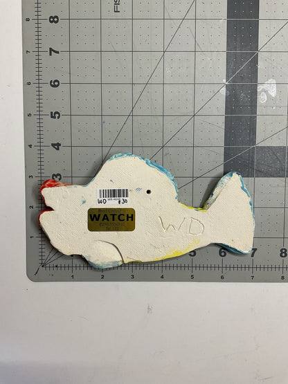 WATCH Resources Art Guild - Handmade Ceramic Arts: Glazed Fish with Lips 7-inch x 3.5-inch by Whitney Davis 4648