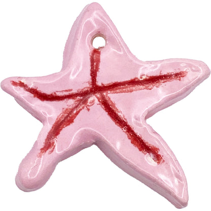 Handmade Ceramic Arts: Glazed Mini Starfish by Angelina Vida White