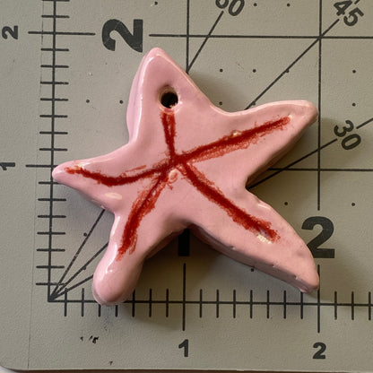 Handmade Ceramic Arts: Glazed Mini Starfish by Angelina Vida White