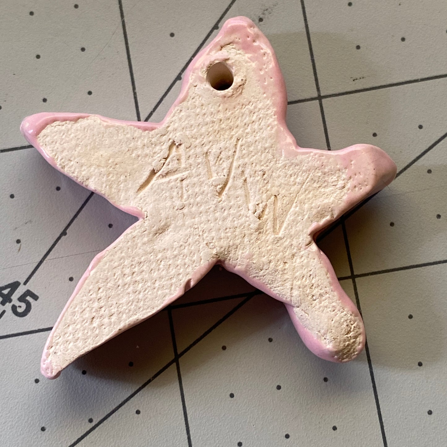 Handmade Ceramic Arts: Glazed Mini Starfish by Angelina Vida White