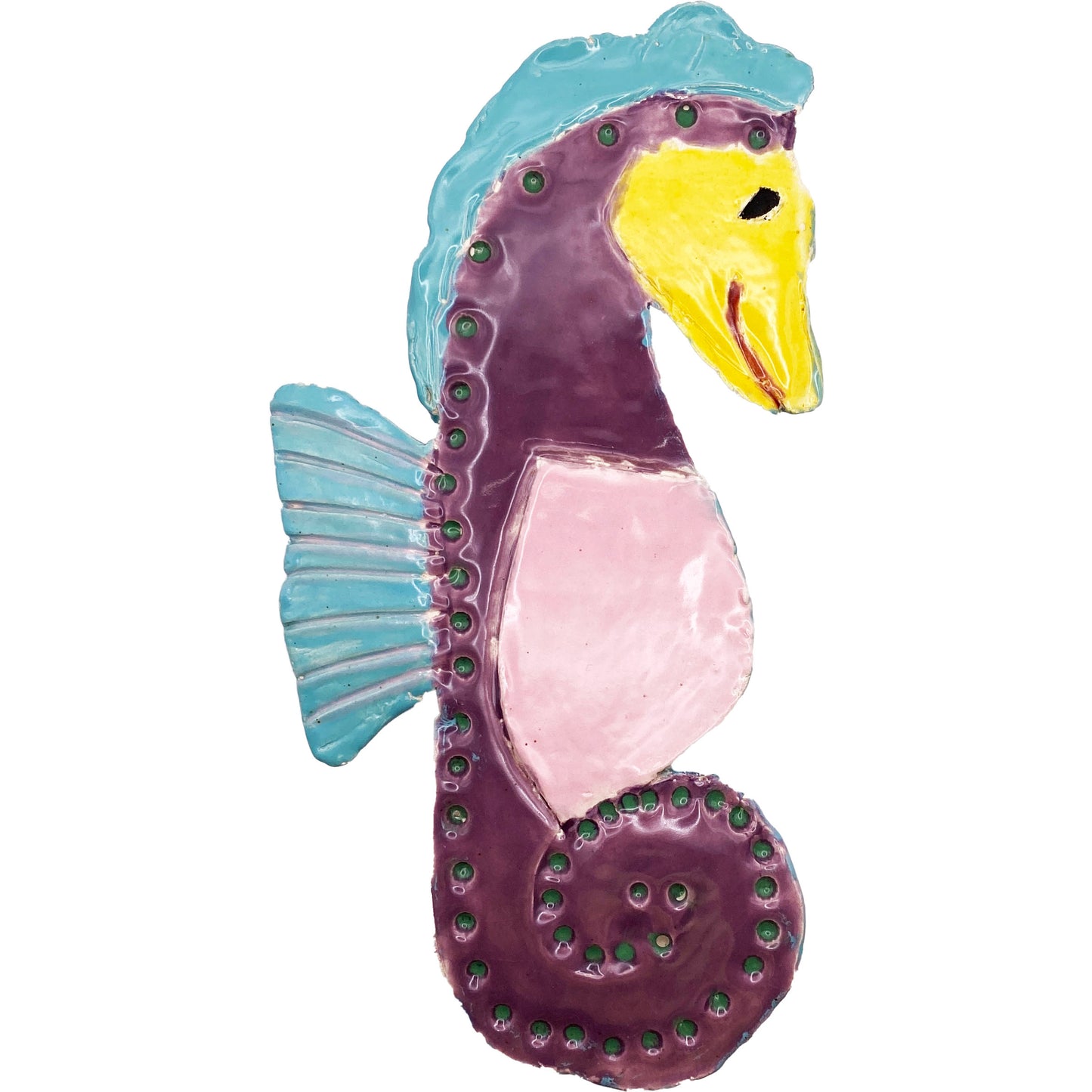 Handmade Ceramic Arts: Glazed Seahorse 7.5-inch x 4-inch by Kourtney Alcantara