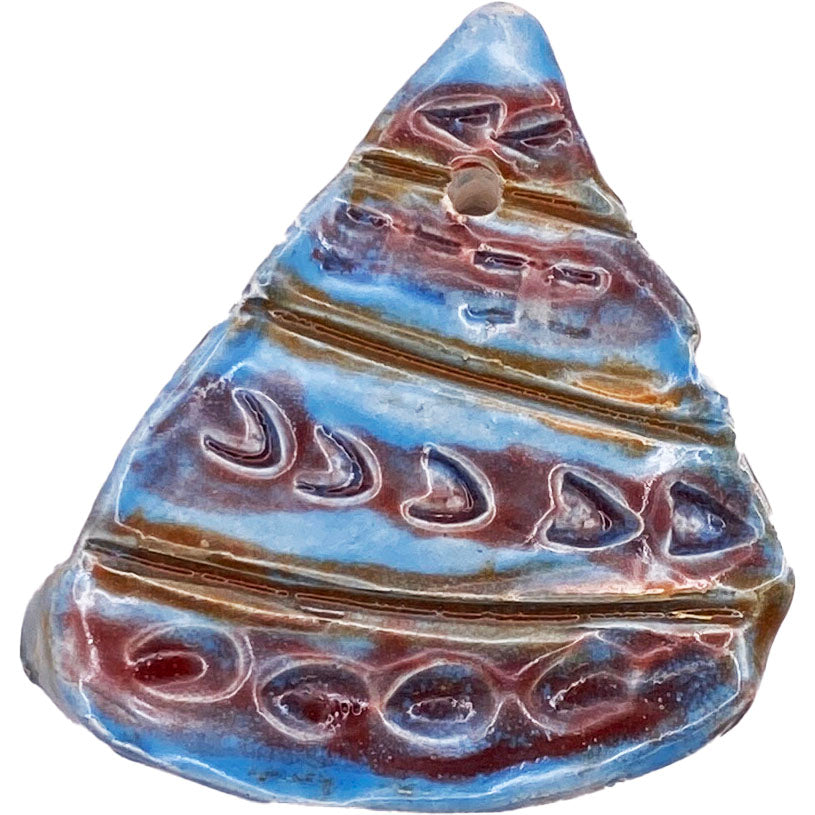 Handmade Ceramic Arts: Glazed Shell 2.5-inch x 2.5-inch by Tami Mills