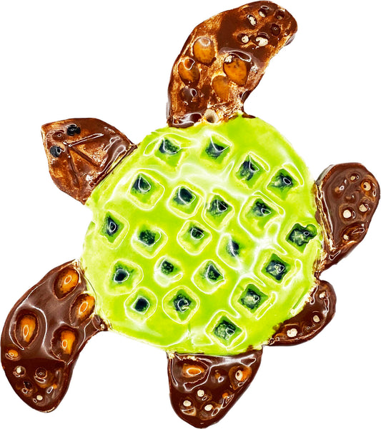 Handmade Ceramic Arts: Glazed Turtle 5-inch x 4-inch by Kourtney Alcantara