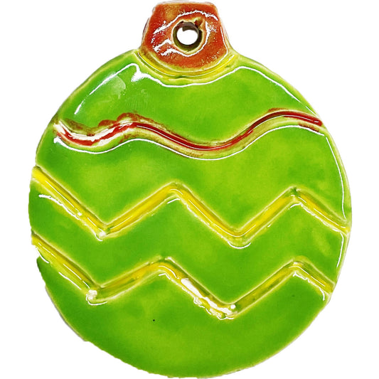 Handmade Ceramic Christmas Ornament 3"x3" by Brian Bass and Anonymous 4675