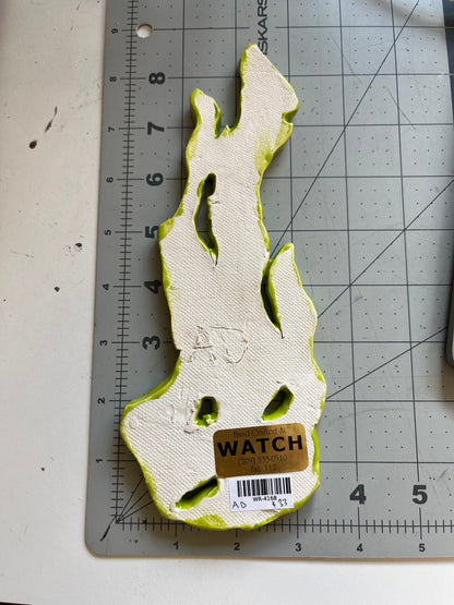 Ceramic Arts Handmade Clay Crafts Glazed Kelp 3.5-inch by 8.5-inch made by Ashley Dorsett 4168