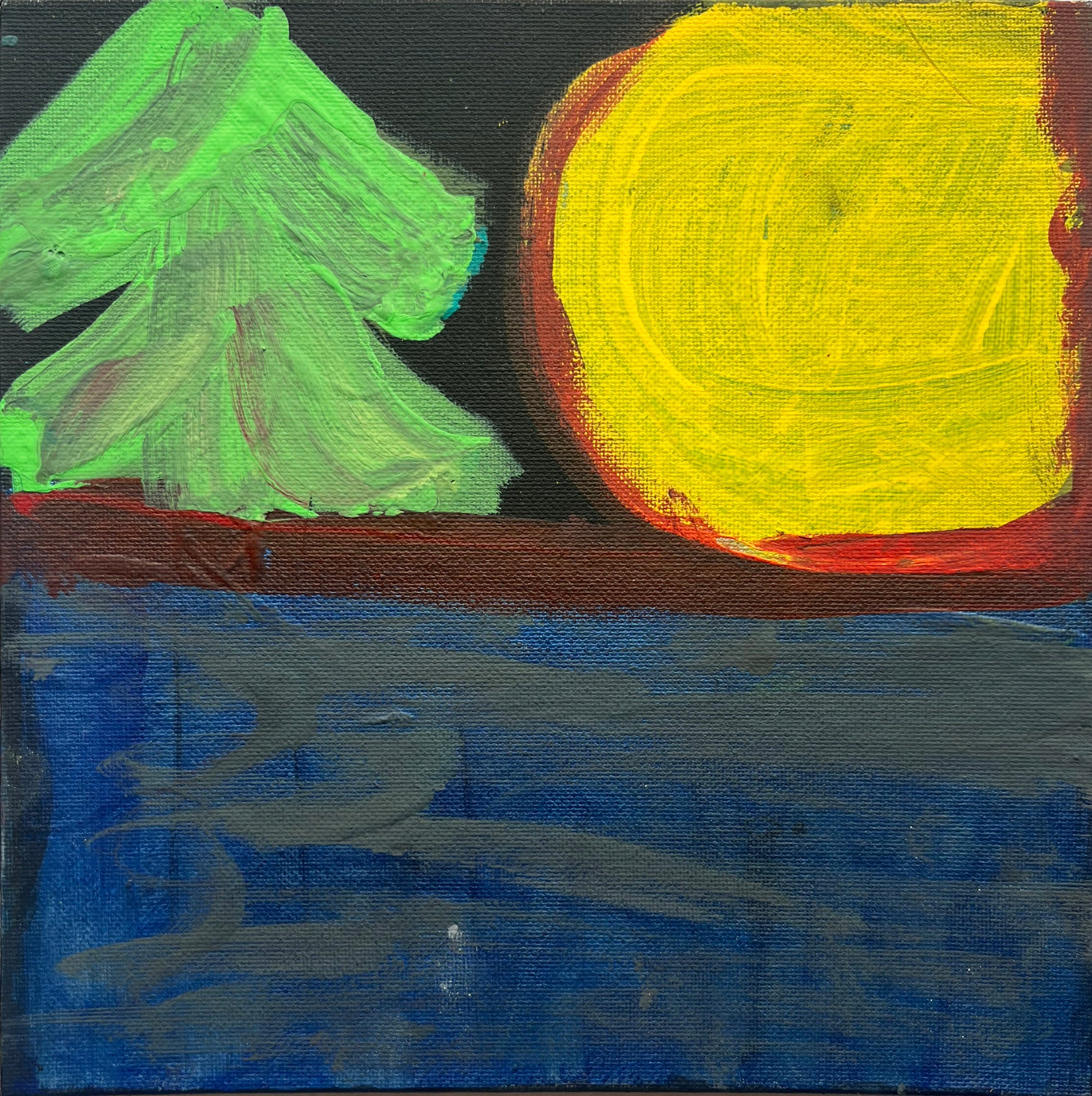 WATCH Resources Art Guild - Acrylic Painting on Stretched Canvas Original Fine Art 8-inch x 8-inch Nature Scene by Emily Knoles 4334