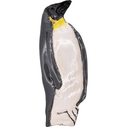 Ceramic Arts Handmade Clay Crafts Glazed Penguin 3-inch by 8-inch made by Larry Mansfield and Sinclair Darr 4162