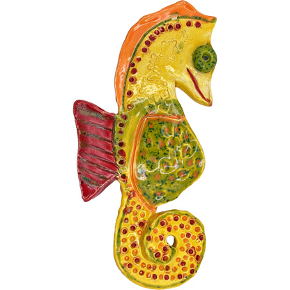 Ceramic Arts Handmade Clay Crafts Glazed Seahorse 8-inch by 4-inch made by Jenna Decosta 4157