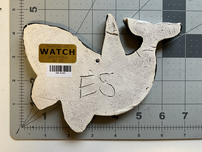 Ceramic Arts Handmade Clay Crafts Glazed Whale 4.5-inch by 6.5-inch made by Eric Stacy 4160