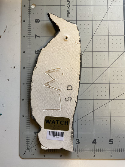 Ceramic Arts Handmade Clay Crafts Glazed Penguin 3-inch by 8-inch made by Larry Mansfield and Sinclair Darr 4162