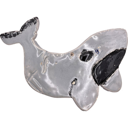 Ceramic Arts Handmade Clay Crafts Glazed Whale 5-inch by 7-inch made by Ben Levine 4167
