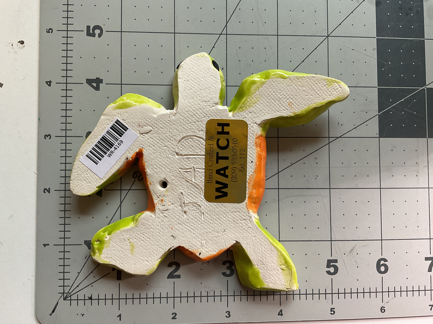 Ceramic Arts Handmade Clay Crafts Glazed Turtle 5-inch by 5.5-inch made by Jenna Decosta 4169